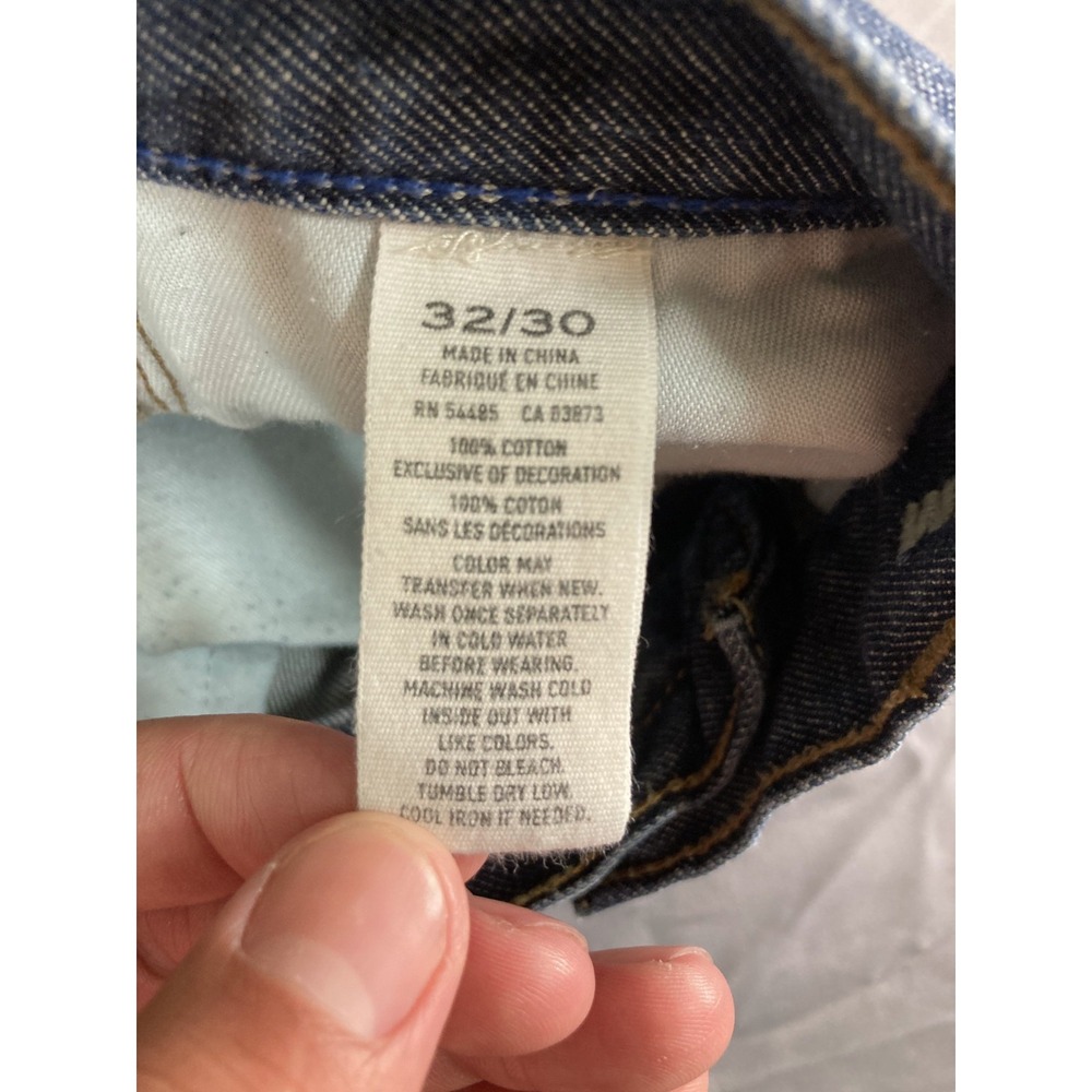 American Eagle Outfitter Jeans Men's Size 32x30 Blue Denim Straight 5-Pockets - Picture 11 of 13